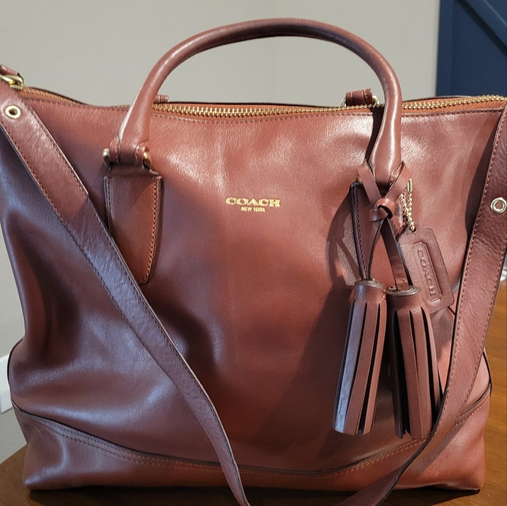 COACH Rory Satchel Cognac